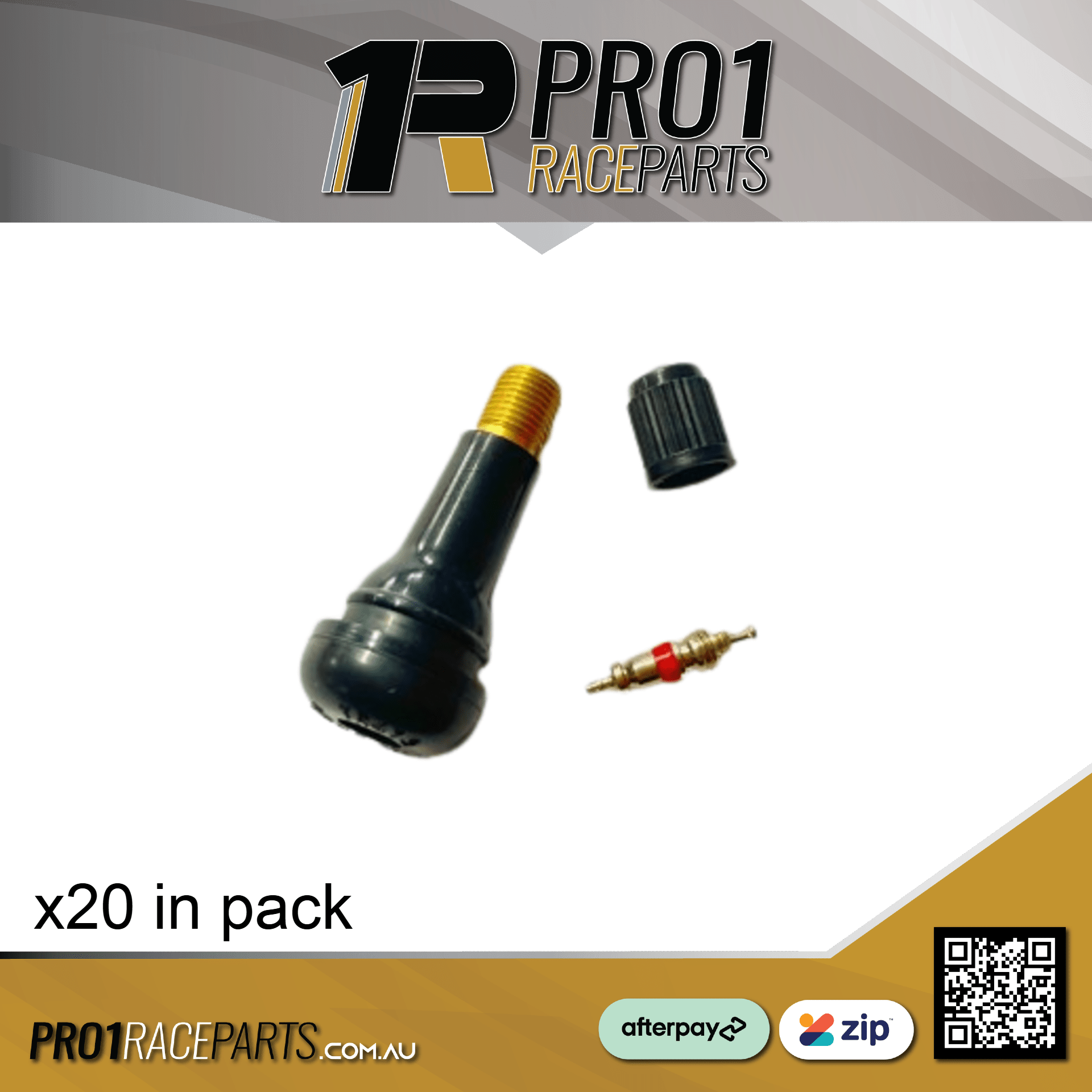 Kenco Standard Tubeless Tyre Valve w Stem - 20 pack