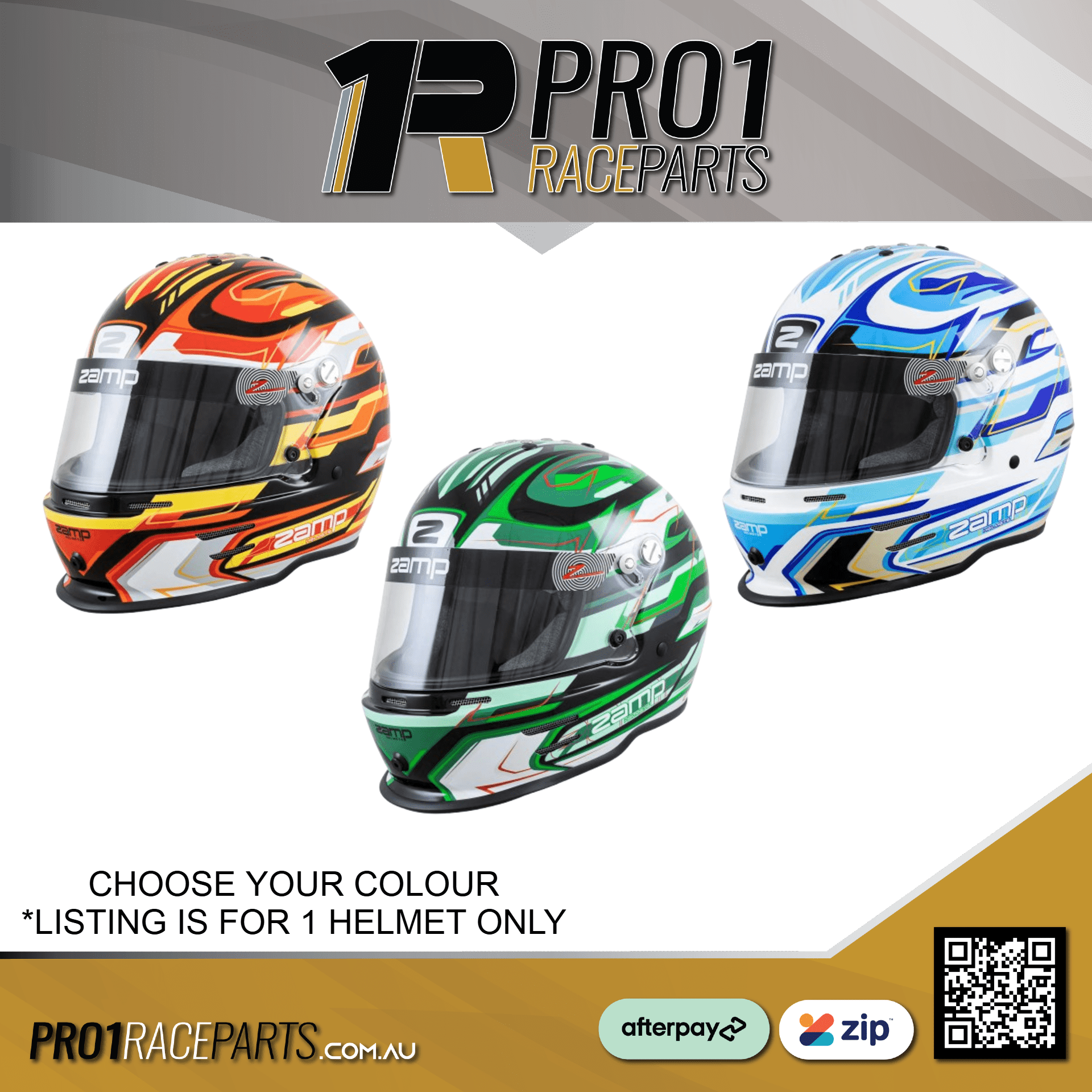 Zamp Youth Graphic Helmets | R2-42Y | Size 57cm | SNELL CMR2016 | NO FREE POST*