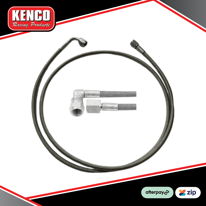 Kenco AN4 Braided Hose Brake Line - Straight by 90 Degree - 60in