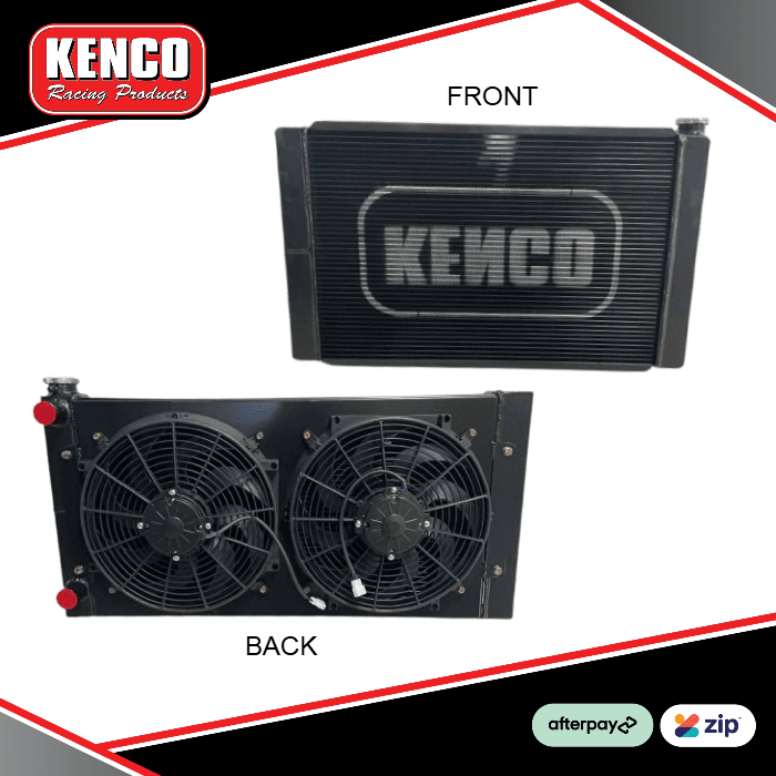 Kenco Universal Double Pass Aluminium Radiator - BLACK