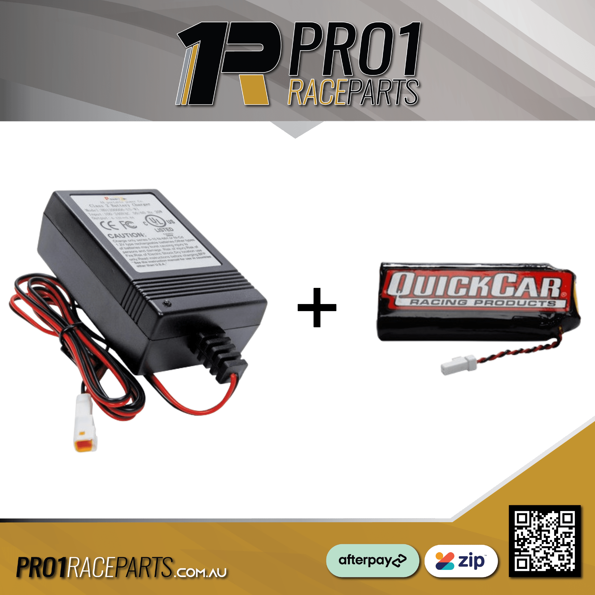 Quickcar Replacement Battery Pack and Charger Set
