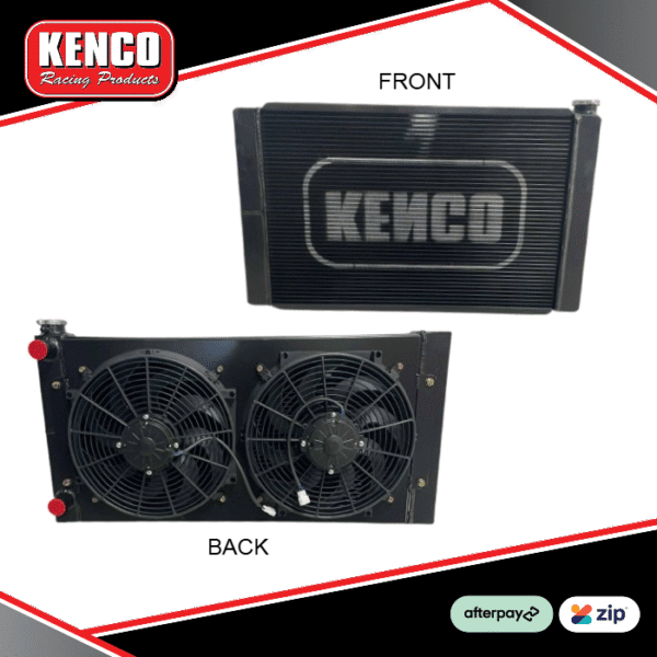 Kenco Universal Double Pass Aluminium Radiator - BLACK