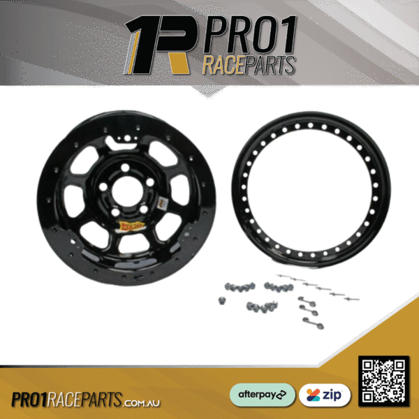 Aero Steel Modlite Beadlock Race Wheels | 2" Backspace | 13" x 7" | 4 x 4.50" | Black