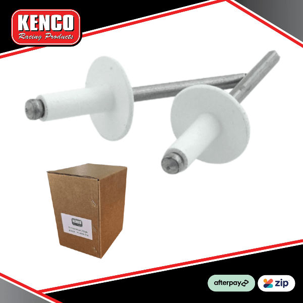 Kenco White Large Panel Head Blind Rivets 250 Pack Kenco White Large Panel Head Blind Rivets 250 Pack