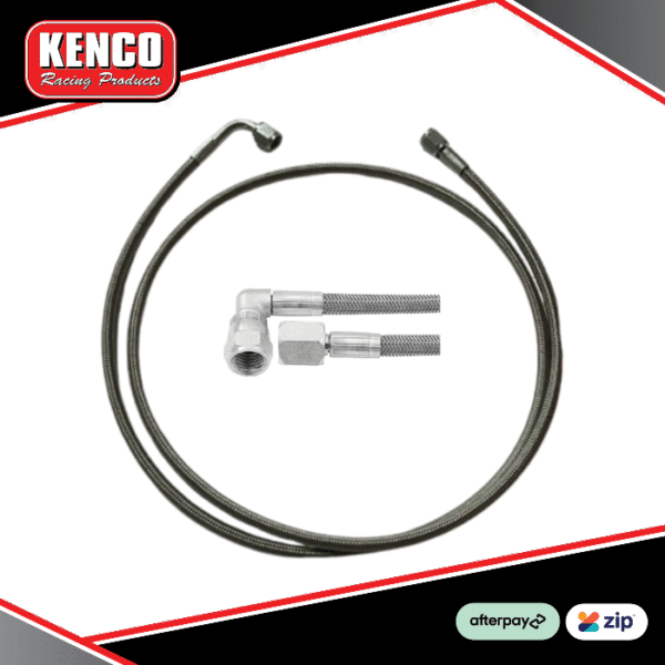 Kenco AN4 Braided Hose Brake Line - Straight by 90 Degree - 60in Kenco AN4 Braided Hose Brake Line - Straight by 90 Degree - 60in