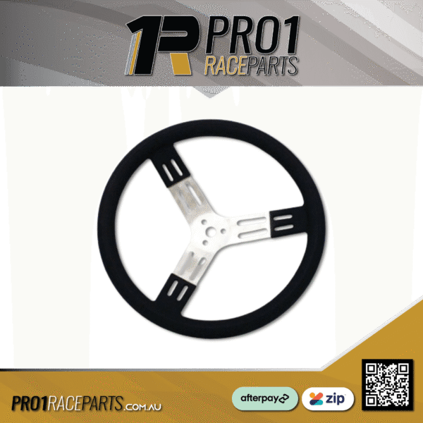 Longacre 17in Soft Grip Aluminium Steering Wheel Longacre 17" Soft Grip Aluminium Steering Wheel