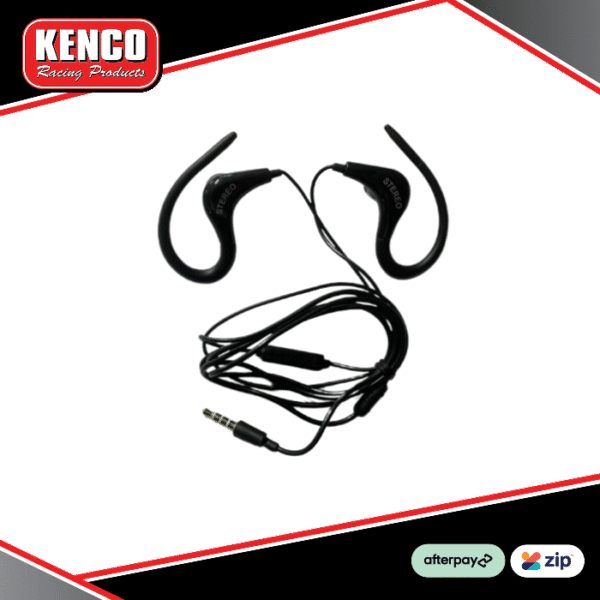 Kenco Wrap-Around Stereo Earphones - Black