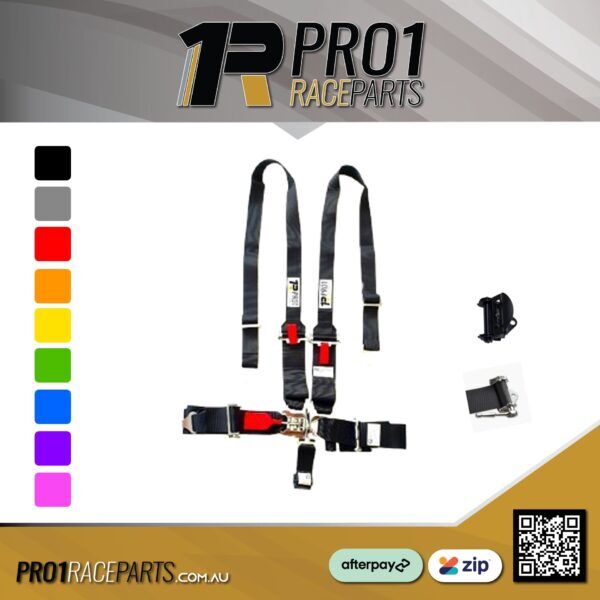Pro1 SFi Hans Ratchet Belts 3" / 2" 5 Point Harness : Black | Red | Orange | Yellow | Green | Blue | Purple | Pink | Choose from 3/8" Drive or Hand Ratchet.