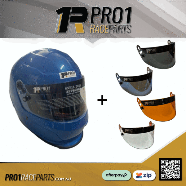 Pro1 SNELL 2025 Helmet with Replacement Visor - Blue