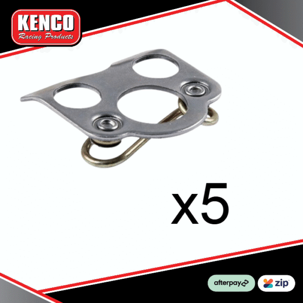 Kenco Racing DZUS Quarter Turn Weld-On Plate with Spring Clip | 5 PACK