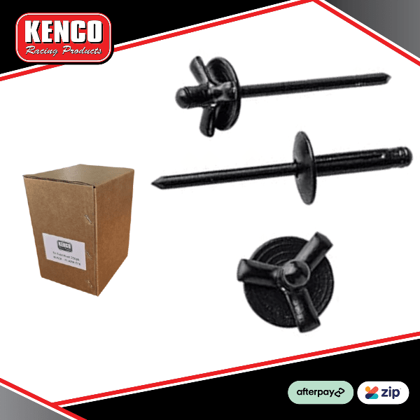 Kenco large panel head Tri Fold Exploding rivet black 250pk