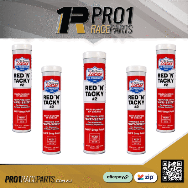 Lucas Oils Red N Tacky Grease - 5pck