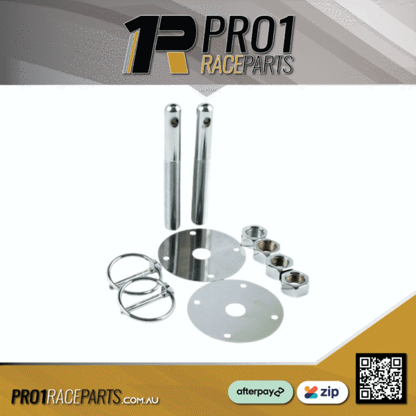 Allstar Steel Bonnet Pin Kit with 3-16in Flip-Over Clips Allstar Steel Bonnet Pin Kit with 3/16" Flip-Over Clips