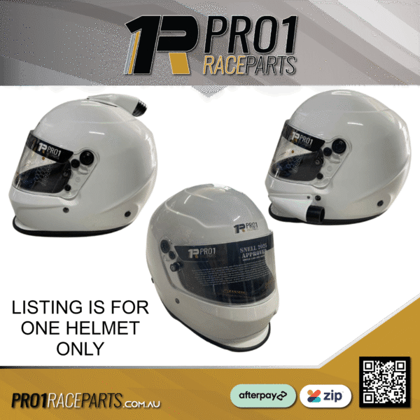 Pro1 SNELL 2025 Helmet - White - ALL Pro1 SNELL 2025 Helmet - White - ALL